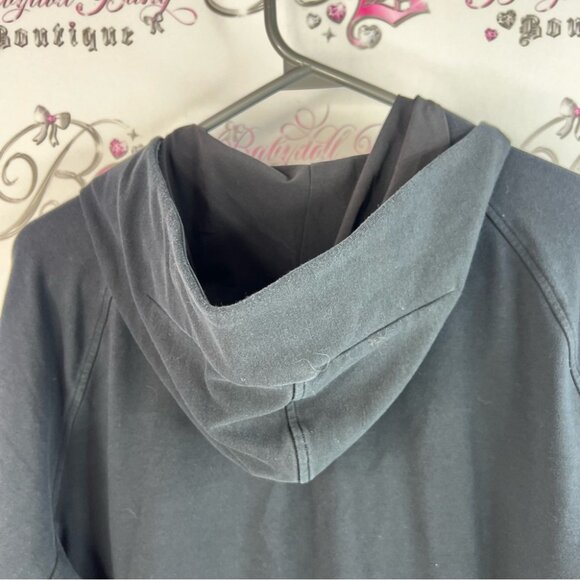 lululemon athletica sweater zip up white cap pockets Black hoodie hooded - Picture 8 of 11